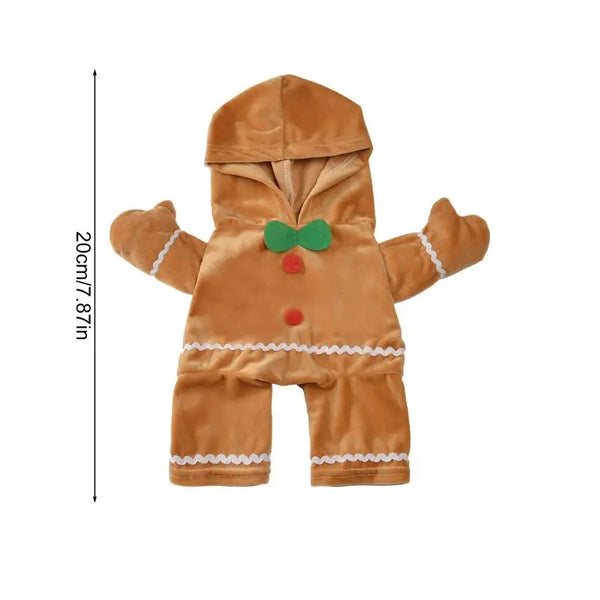 Gingerbread Man Christmas Pet Hoodie – Cozy Holiday Costume for Dogs & Puppie