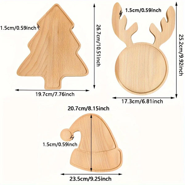 Christmas charm wooden appetizers for snacks