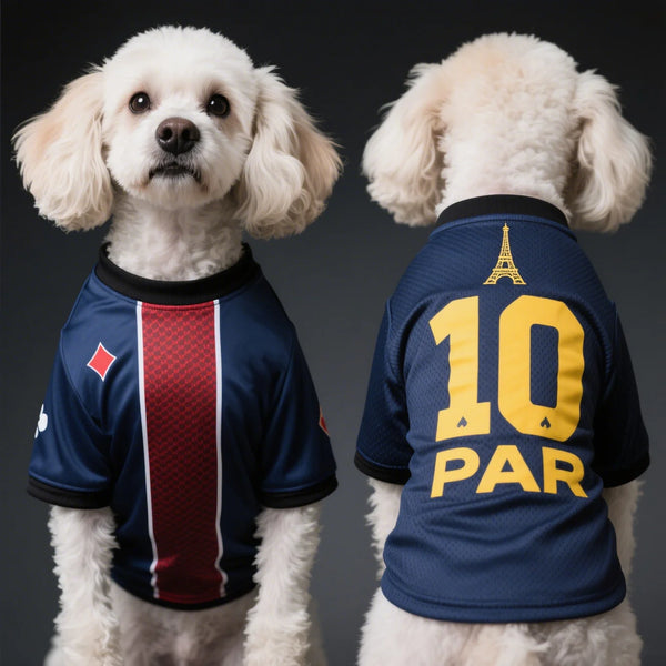 Dog Summer Football Jersey: Paris Saint-Germain T-Shirt
