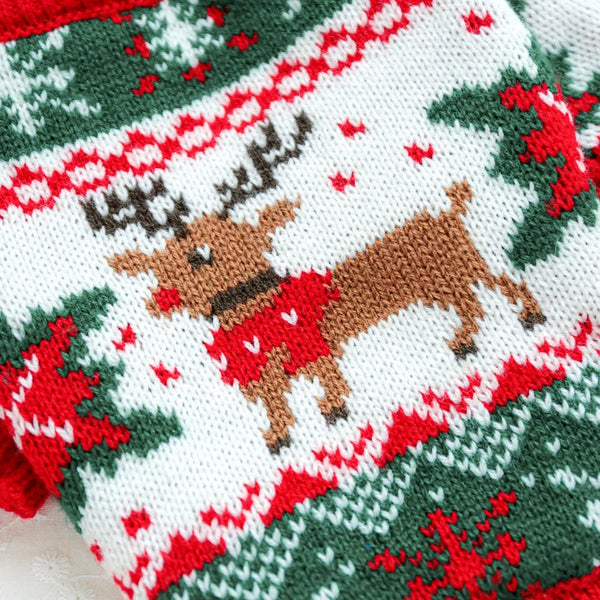 Cartoon Snowflake Christmas Sweater – Warm Holiday Outfit for Dogs & Puppies