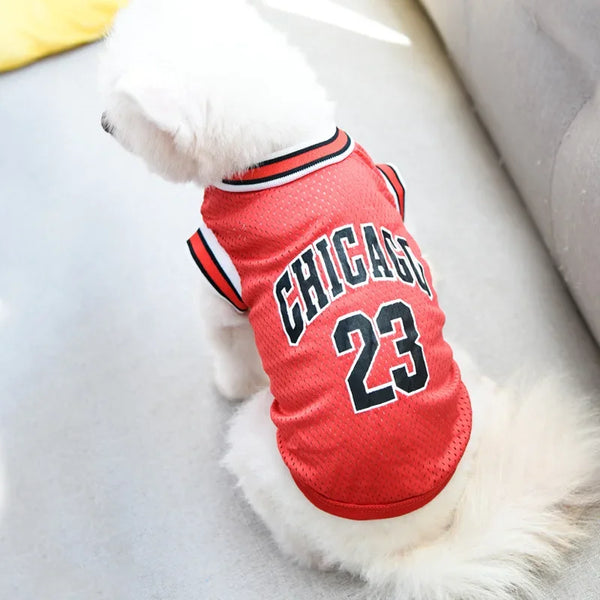 Summer Dog Basketball Jersey: Breathable Shirts for Puppies