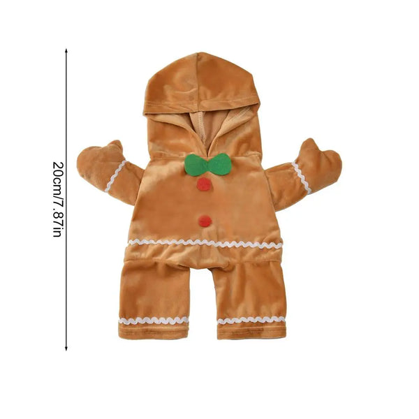Gingerbread Man Christmas Pet Hoodie – Cozy Holiday Costume for Dogs & Puppie