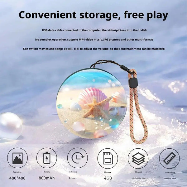 Crystal Vision 3D Digital Photo & Video Ball – Customizable Electronic Gift Display