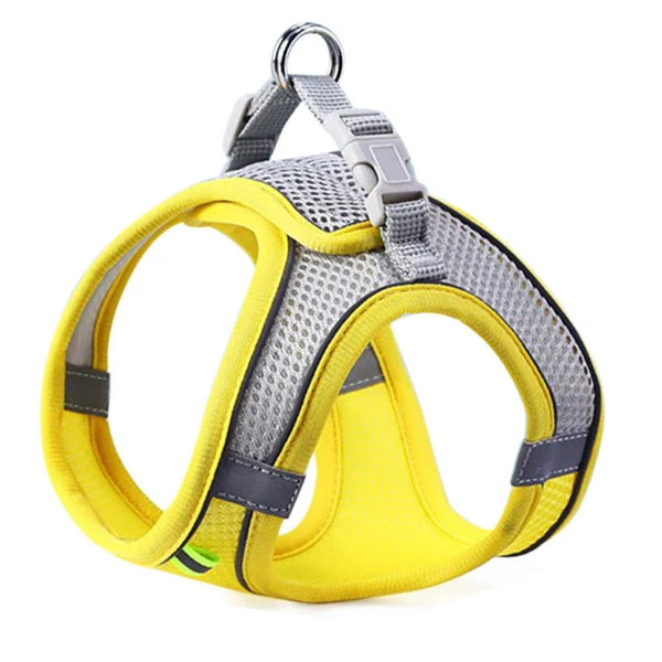 Reflective Adjustable Dog Harness: Breathable, Safe Pet Vest for Outdoor Walks