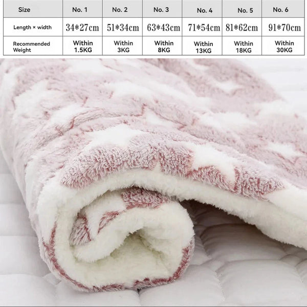 Soft Flannel Pet Bed Mat - Cozy Blanket for Dogs & Cats