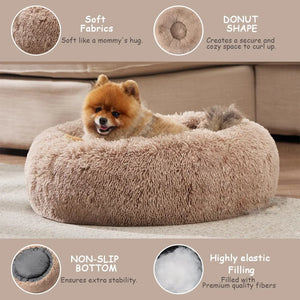 Soft Plush Pet Bed for Winter Warmth - Ideal for Dogs & Cats