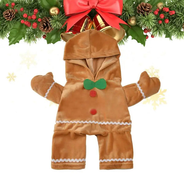 Gingerbread Man Christmas Pet Hoodie – Cozy Holiday Costume for Dogs & Puppie