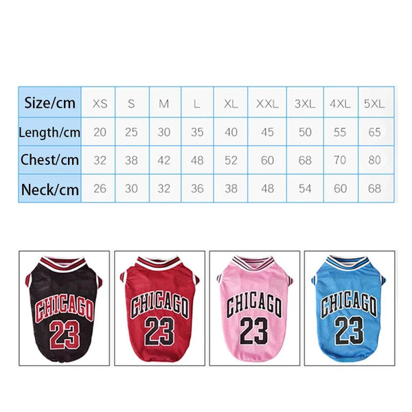 Summer Dog Basketball Jersey: Breathable Shirts for Puppies