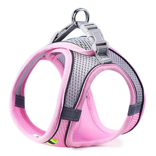 Reflective Adjustable Dog Harness: Breathable, Safe Pet Vest for Outdoor Walks