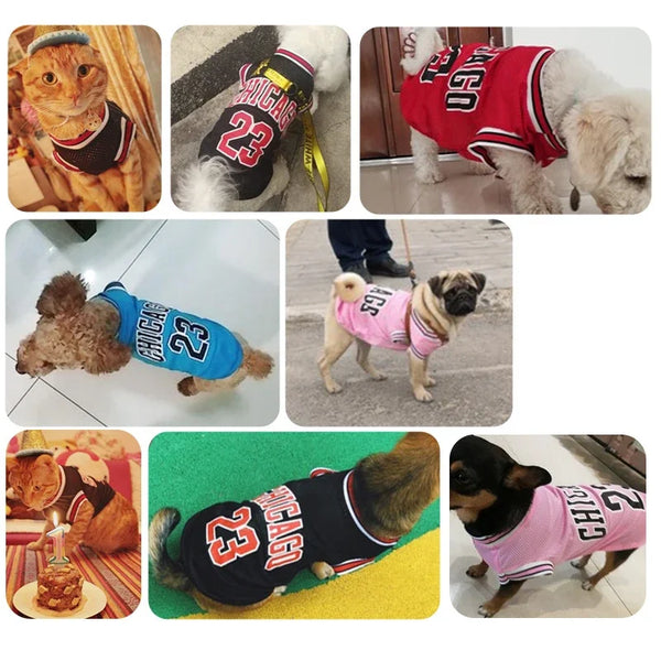 Summer Dog Basketball Jersey: Breathable Shirts for Puppies