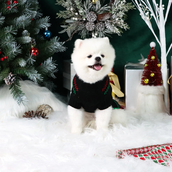 Snowflake Joy Pet Christmas Sweater – Cozy Holiday Outfit for Dogs & Puppies