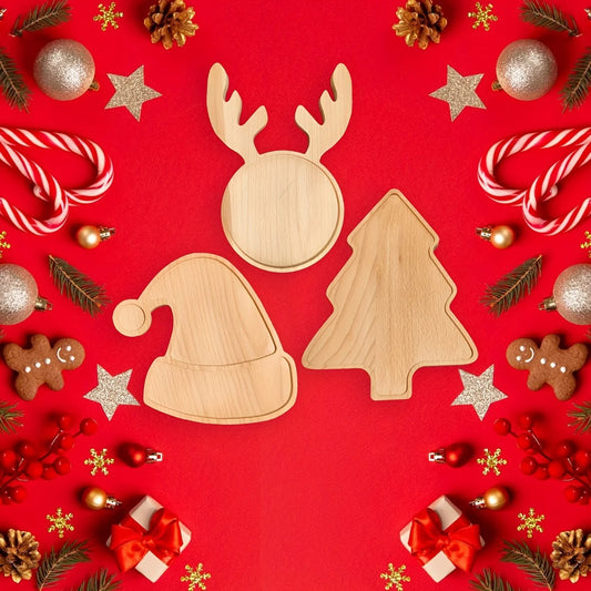 Christmas charm wooden appetizers for snacks