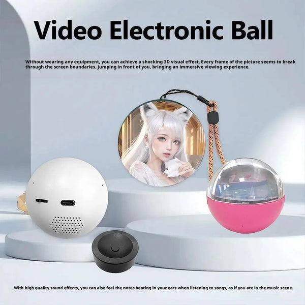 Crystal Vision 3D Digital Photo & Video Ball – Customizable Electronic Gift Display