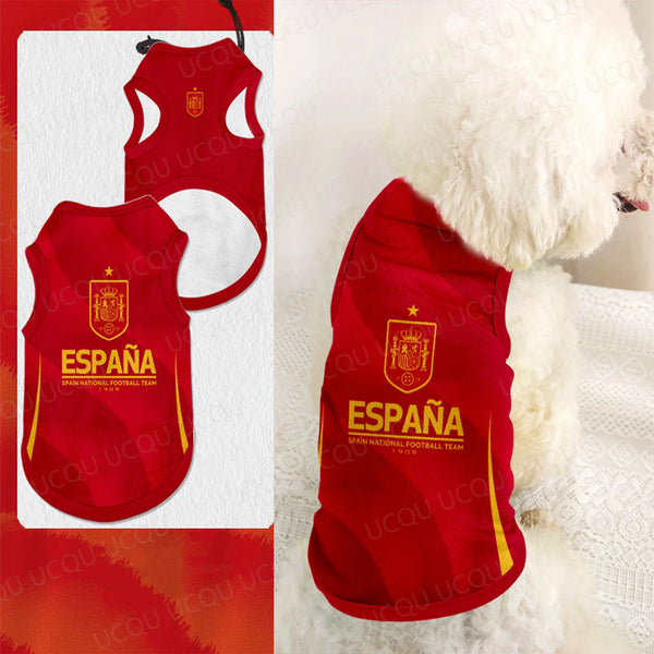 Spain Pet Soccer Jersey - Classic Fanwear for Dogs & Cats