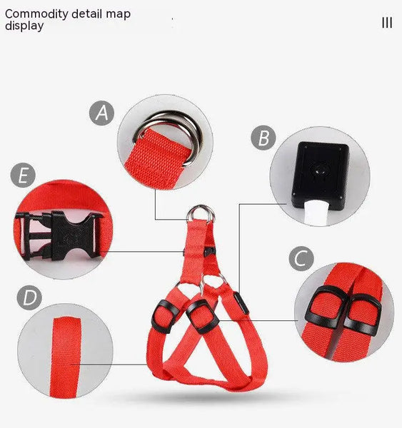 LED Dog Harness for Safety: Bright LumiTrail Lights for Safe Walks