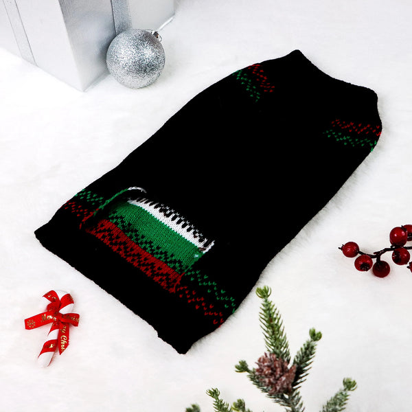 Snowflake Joy Pet Christmas Sweater – Cozy Holiday Outfit for Dogs & Puppies