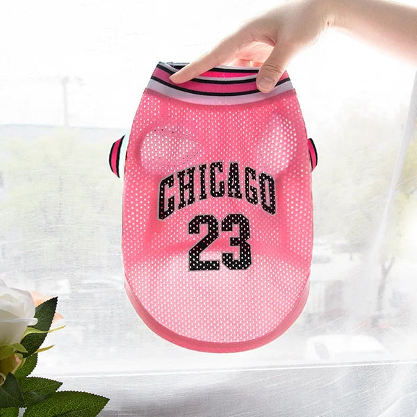 Summer Dog Basketball Jersey: Breathable Shirts for Puppies