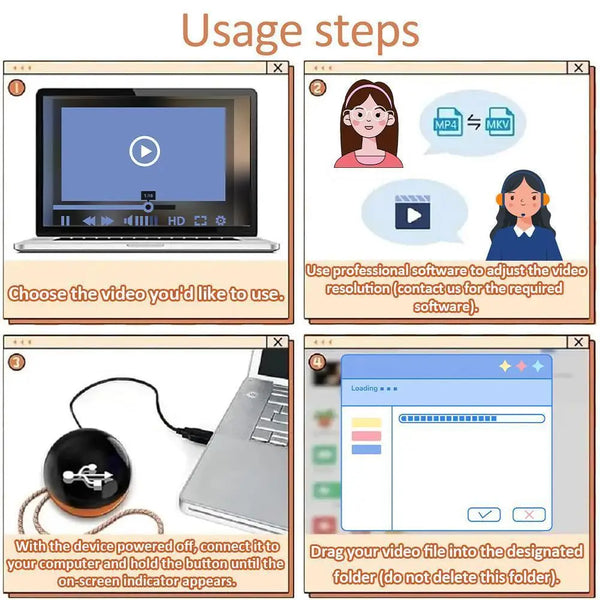 Crystal Vision 3D Digital Photo & Video Ball – Customizable Electronic Gift Display