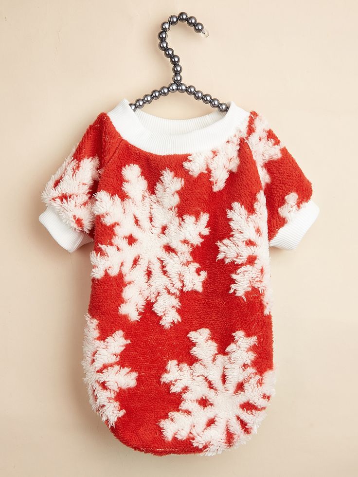 Cozy Snowflake Pet Christmas Sweater – Warm Holiday Outfit for Dogs & Puppie