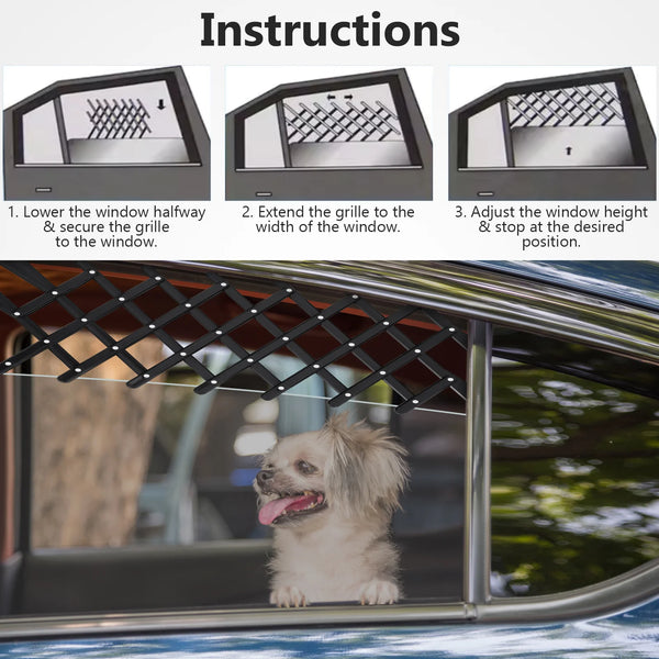 Secure Car Barrier for Safe Pet Travel - Dog Car Safety