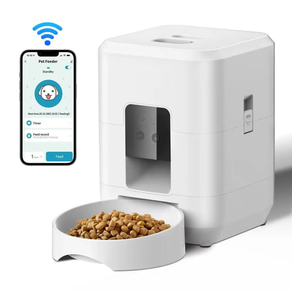 Smart Pet Feeder: Wi-Fi Mealtime Control & Camera Connectivity
