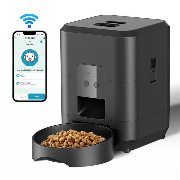 Smart Pet Feeder: Wi-Fi Mealtime Control & Camera Connectivity